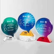 水晶金屬獎座