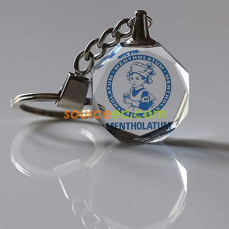 禮品訂造LED水晶彩印鎖匙扣紀念品