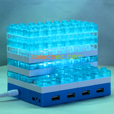禮品訂造Gattola 多功能發光積木HUB筆座/手機座紀念品