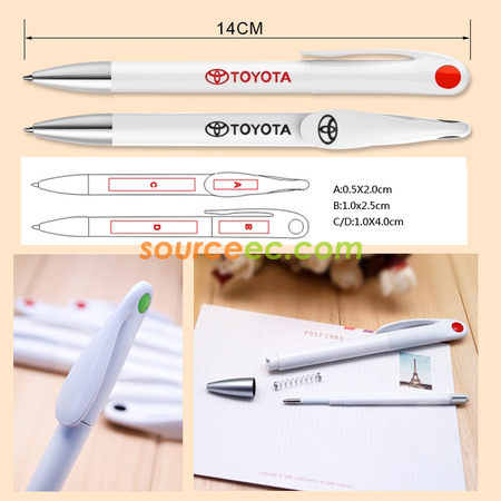 禮品訂造塑膠轉動原子筆紀念品