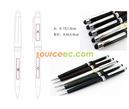 禮品訂造塑膠按動觸控原子筆紀念品