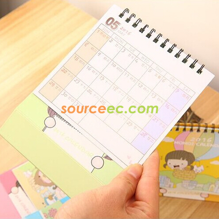 禮品訂造卡通坐臺月曆紀念品
