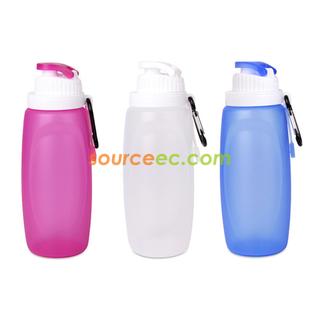 禮品訂造320ML矽膠運動水壺紀念品
