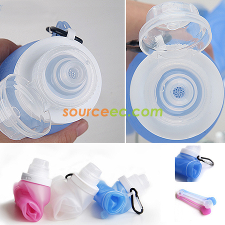 禮品訂造550ML矽膠運動水壺紀念品