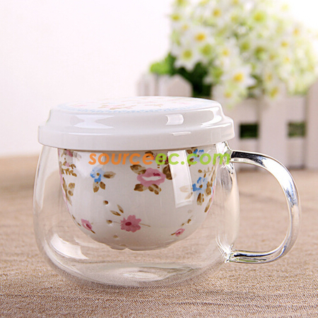 禮品訂造300ML 泡茶玻璃杯紀念品