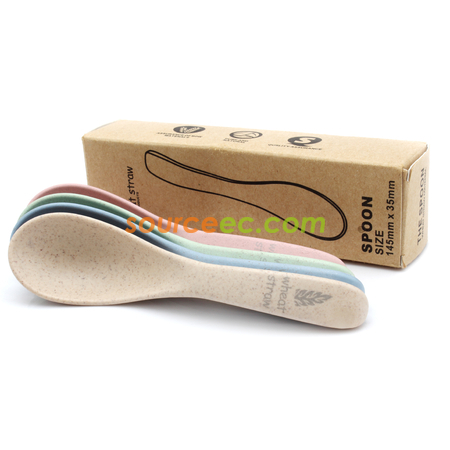 禮品訂造麥稈湯匙（4隻裝）紀念品