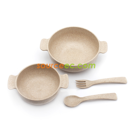 禮品訂造兒童麥稈餐具套裝紀念品