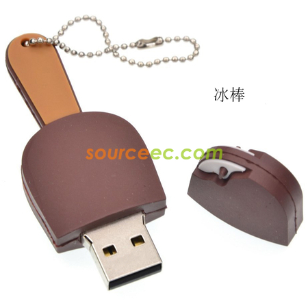 禮品訂造朱古力雪糕造型USB手指紀念品