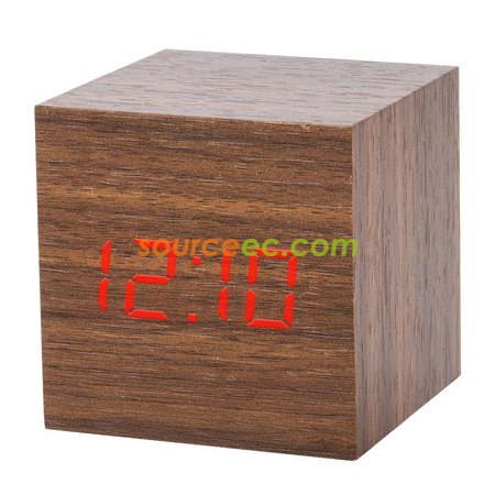 禮品訂造木頭LED電子鬧鐘紀念品