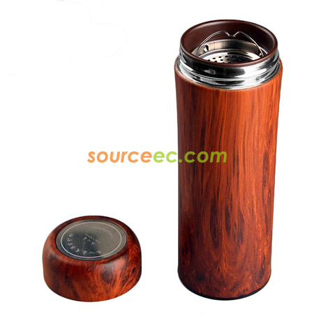 禮品訂造420ML 雙層木質保溫杯紀念品