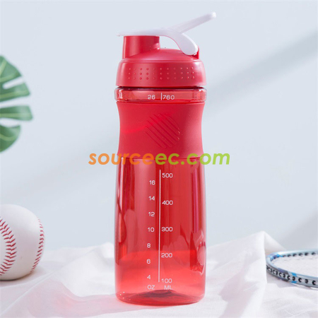 禮品訂造760ML蛋白粉搖搖杯 帶刻度水杯手提手搖搖杯 運動健身水壺禮品杯紀念品