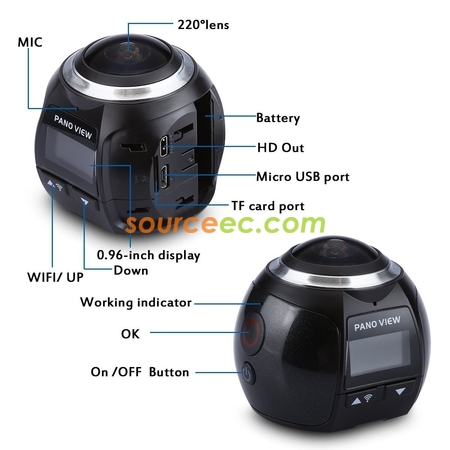 禮品訂造VR無線全景相機紀念品