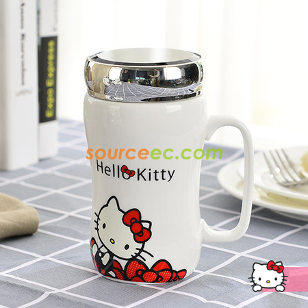禮品訂造400ML鏡子蓋陶瓷杯紀念品