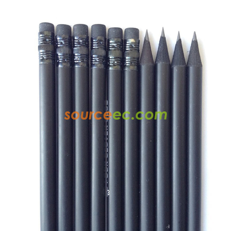 禮品訂造霧面黑木鉛筆紀念品
