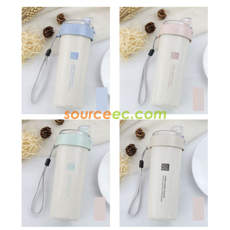 禮品訂造400ML小麥秸稈泡茶杯紀念品