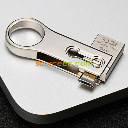 禮品訂造OTG兩用旋轉USB手指紀念品