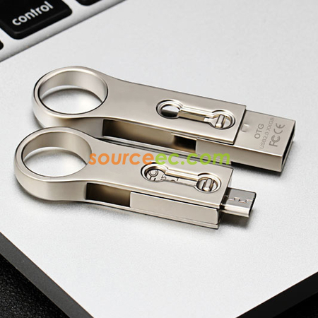 禮品訂造OTG兩用旋轉USB手指紀念品