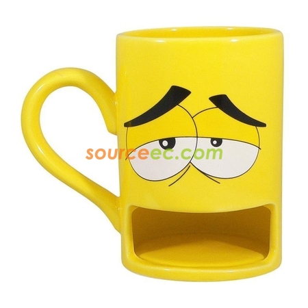 禮品訂造開口笑餅乾陶瓷杯紀念品