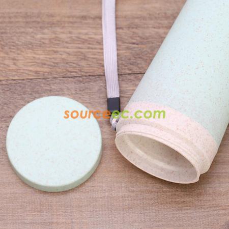 禮品訂造300ML小麥秸稈隔熱水杯紀念品