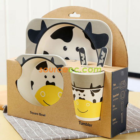 禮品訂造竹纖維餐具套裝紀念品