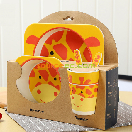 禮品訂造竹纖維餐具套裝紀念品