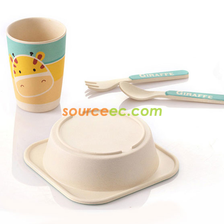 禮品訂造竹纖維餐具套裝紀念品