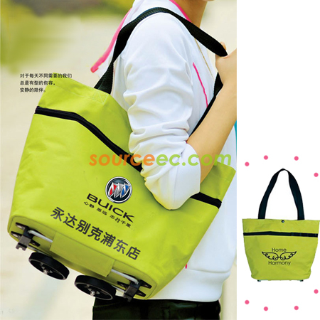 禮品訂造折疊拉車購物袋紀念品