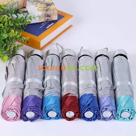 禮品訂造三摺倒桿銀膠雨傘紀念品