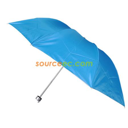 禮品訂造三摺倒桿銀膠雨傘紀念品