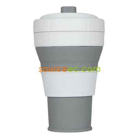 禮品訂造450ML 多功能折疊矽膠水杯紀念品
