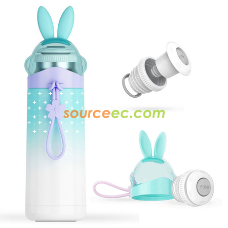 禮品訂造350ML 漸變繽紛兔保溫杯紀念品