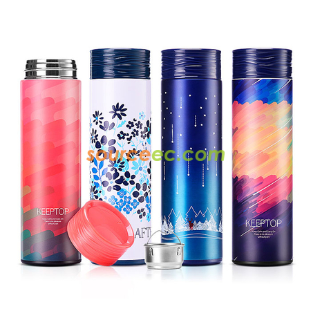 禮品訂造500ML 水紋蓋不銹鋼保溫杯紀念品