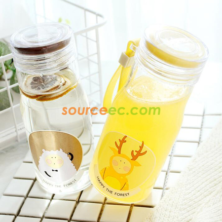 禮品訂造350ML 玻璃隨手杯紀念品