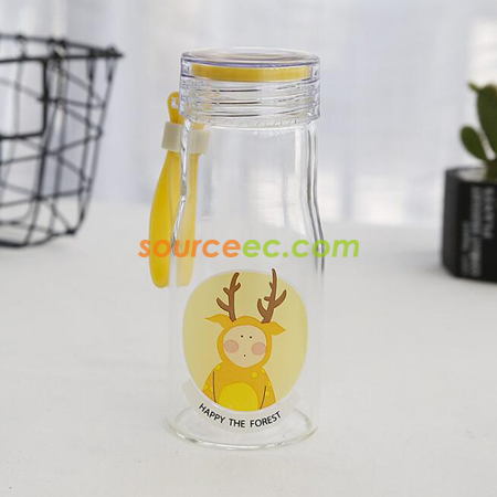 禮品訂造350ML 玻璃隨手杯紀念品