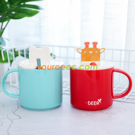 禮品訂造動物陶瓷杯紀念品