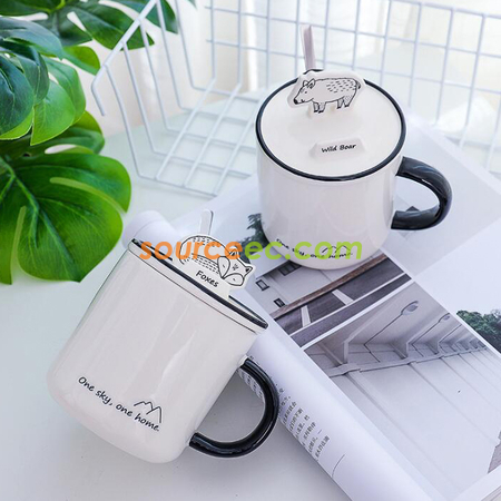 禮品訂造動物陶瓷杯紀念品