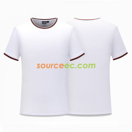 禮品訂造間色螺紋圓領T-shirt紀念品