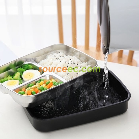 禮品訂造多格不銹鋼午餐盒（帶餐具）紀念品