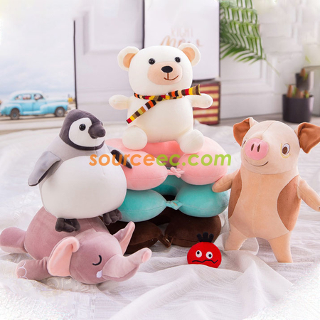 創意午睡動物公仔靠枕