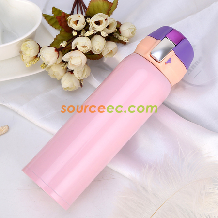 禮品訂造500ML 彈跳蓋不銹鋼保溫杯紀念品