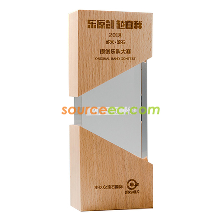 禮品訂造木質獎杯定制櫸木雕頒獎水晶獎杯內雕定做獎品員工紀念品創意紀念品