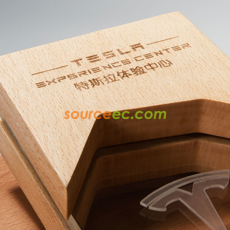 禮品訂造創意水晶獎杯定制實木底座刻字定做製作企業個人員工頒獎木製工藝紀念品