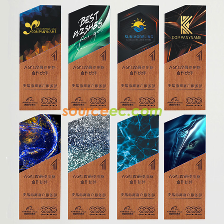 禮品訂造創意高檔實木獎杯定做水晶獎杯定制優秀員工企業年會頒獎木質刻字紀念品