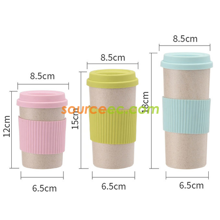 禮品訂造350ML 麥纖維水杯紀念品