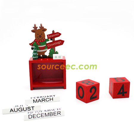 禮品訂造聖誕節裝飾品創意禮品手工木質日曆紀念品