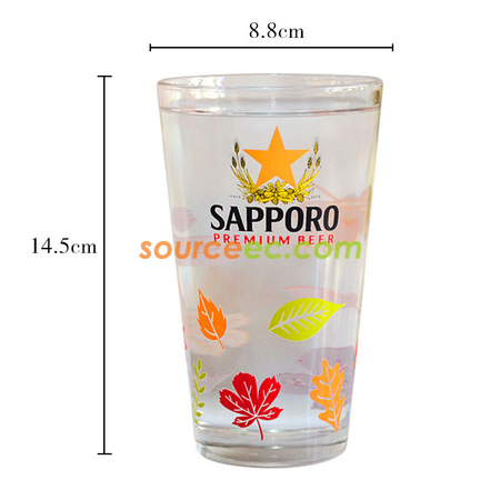 禮品訂造500ML日式韓式冷感玻璃變色杯創意定制促銷LOGO定制牛奶杯酒吧玻璃杯紀念品