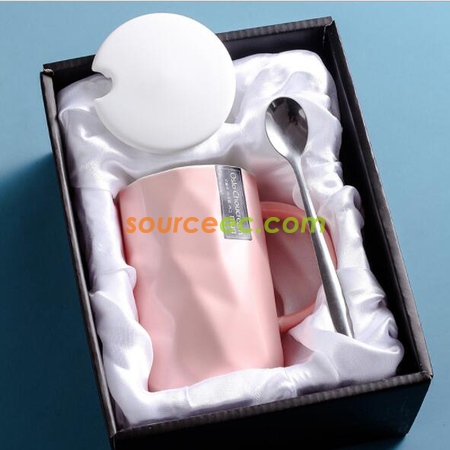 禮品訂造菱角陶瓷杯紀念品