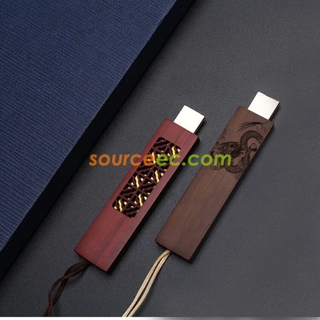 禮品訂造紅木USB手指紀念品