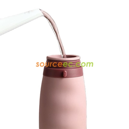 禮品訂造卷卷矽膠折疊水樽600ML紀念品