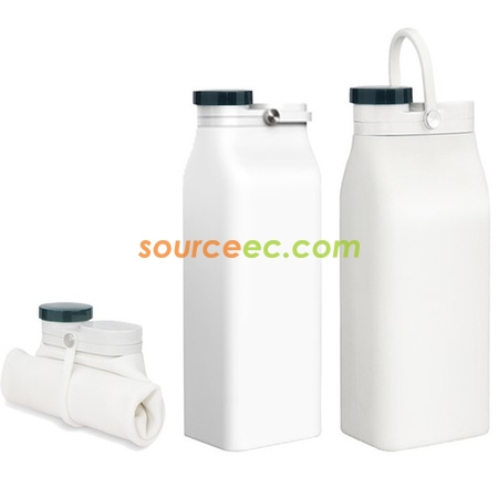 禮品訂造牛奶盒矽膠摺疊水樽400ML-600ML紀念品